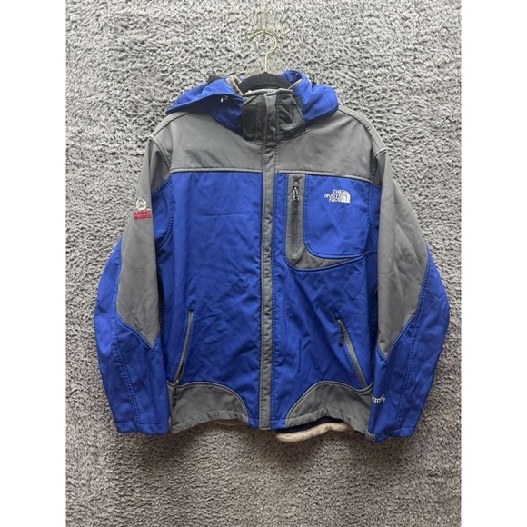 The North Face Summit‎ Series Windstopper Hooded Jacket Blue Gray Mens Size L